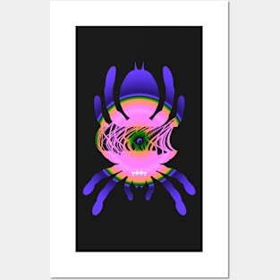 Tarantula Silhouette V166 (Radial) Posters and Art